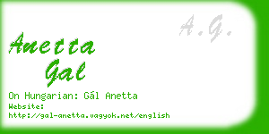 anetta gal business card